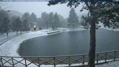 Neve caduta nella notte a Montepiano (Vernio, provincia di Prato)